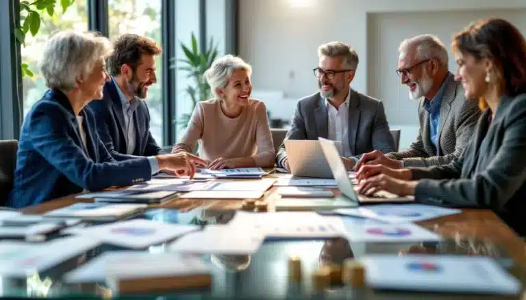 groupe divers personnes bureau